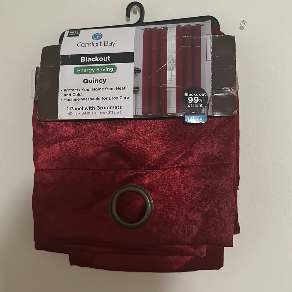 Curtain red velvet black out